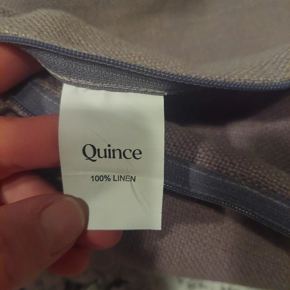 NWOT! Quince 100% Linen Brown Pillow Cover! 20" X 20" (M18)_7